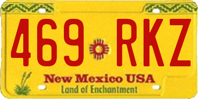 NM license plate 469RKZ