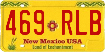 NM license plate 469RLB