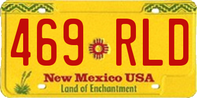 NM license plate 469RLD