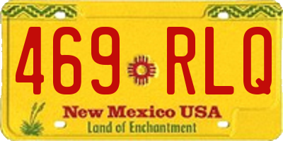 NM license plate 469RLQ
