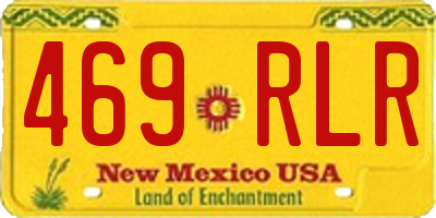 NM license plate 469RLR