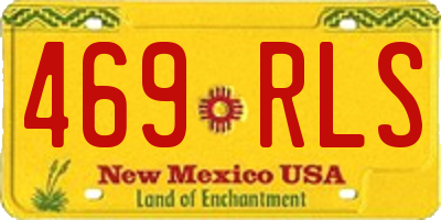 NM license plate 469RLS