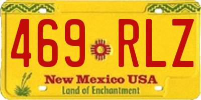 NM license plate 469RLZ