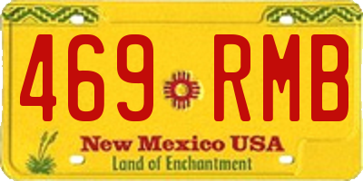 NM license plate 469RMB