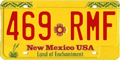 NM license plate 469RMF