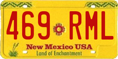 NM license plate 469RML