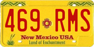 NM license plate 469RMS