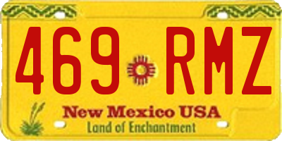 NM license plate 469RMZ