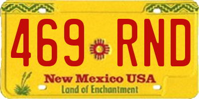 NM license plate 469RND