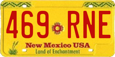 NM license plate 469RNE