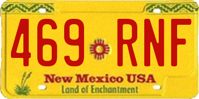 NM license plate 469RNF