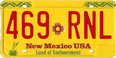 NM license plate 469RNL