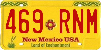 NM license plate 469RNM