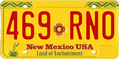 NM license plate 469RNO
