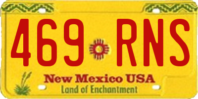 NM license plate 469RNS