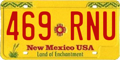 NM license plate 469RNU
