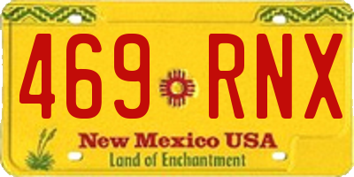 NM license plate 469RNX