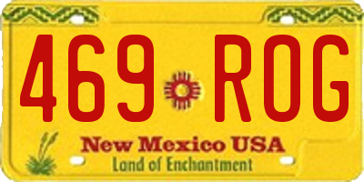 NM license plate 469ROG