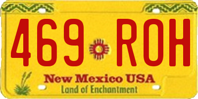 NM license plate 469ROH