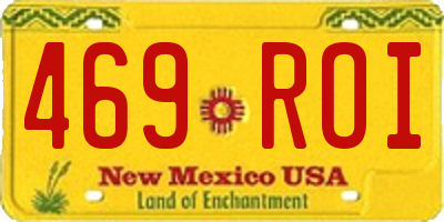 NM license plate 469ROI