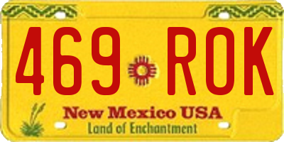 NM license plate 469ROK