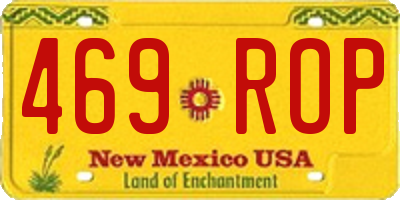 NM license plate 469ROP