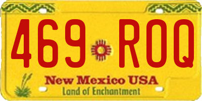 NM license plate 469ROQ