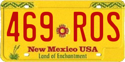 NM license plate 469ROS