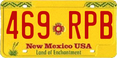 NM license plate 469RPB