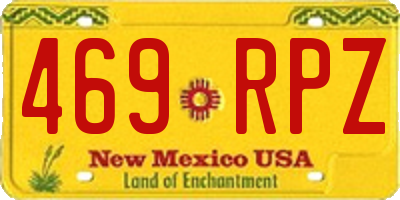 NM license plate 469RPZ