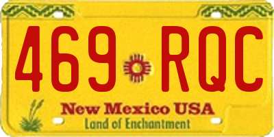 NM license plate 469RQC