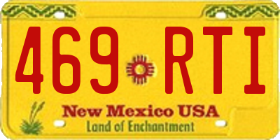 NM license plate 469RTI