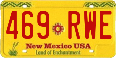 NM license plate 469RWE