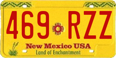 NM license plate 469RZZ