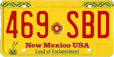 NM license plate 469SBD