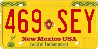 NM license plate 469SEY