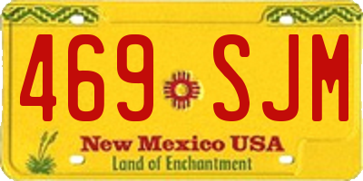 NM license plate 469SJM