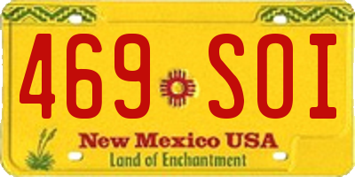 NM license plate 469SOI