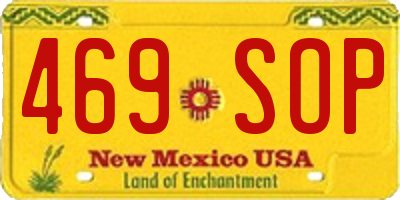 NM license plate 469SOP