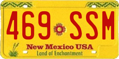 NM license plate 469SSM