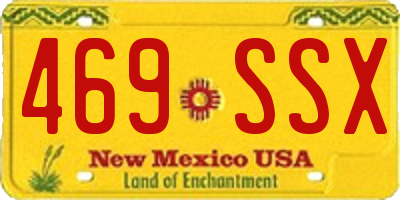 NM license plate 469SSX