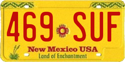 NM license plate 469SUF