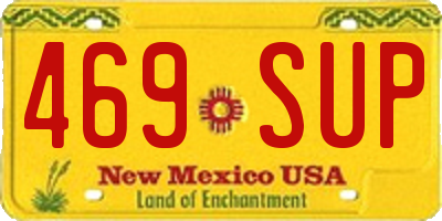 NM license plate 469SUP