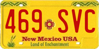 NM license plate 469SVC