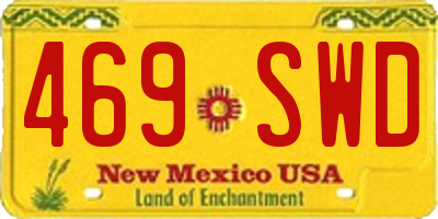 NM license plate 469SWD