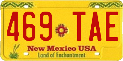 NM license plate 469TAE