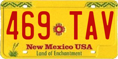 NM license plate 469TAV