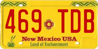 NM license plate 469TDB