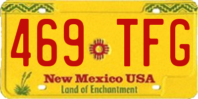 NM license plate 469TFG