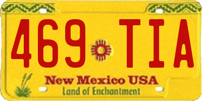 NM license plate 469TIA